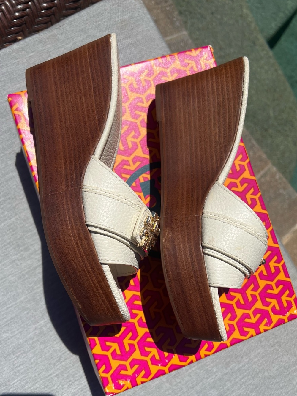 Tory Burch Elina Platform Sandal Size 9 - Picture 4 of 16